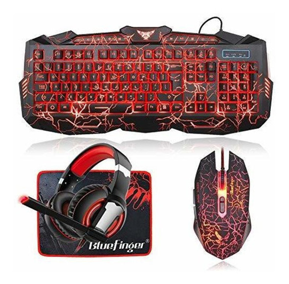 Crack Teclado Retroiluminado Para Juegos Y Raton Bluefinger 0