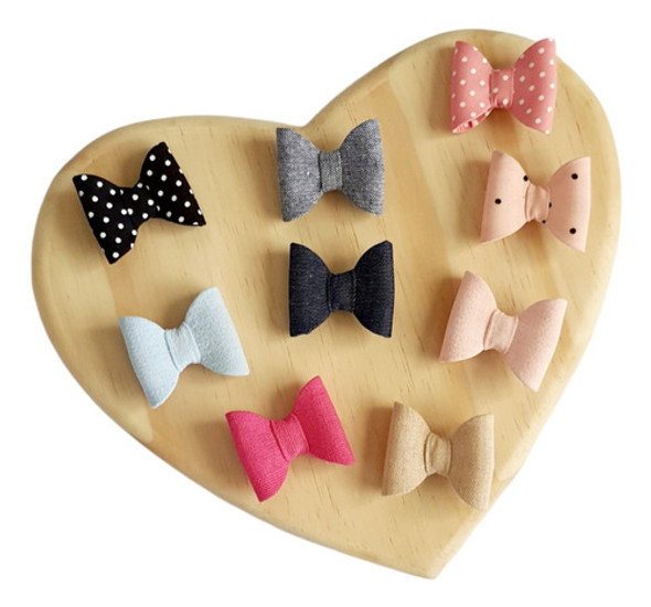 Pinza Moño Tela Kit 6 Unidades / Bebes / Niña 0