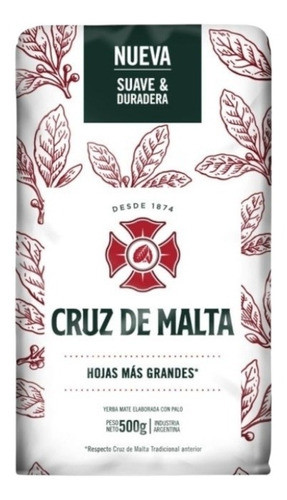 Yerba Mate Cruz De Malta Tradicional De 500g Pack De 10u 0