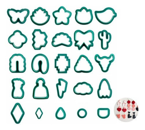 Kit De Cortantes Para Joyeria Cerámica - 25 Piezas - 0