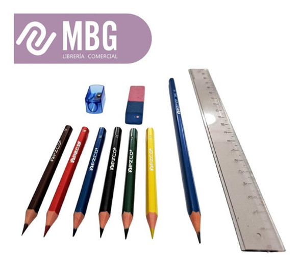 Kit De Útiles Escolar Combo De 6 Piezas Inicial 1