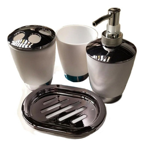 Set Kit Accesorios Para Baño Juego 6 Piezas Bj3919 Blanco 0
