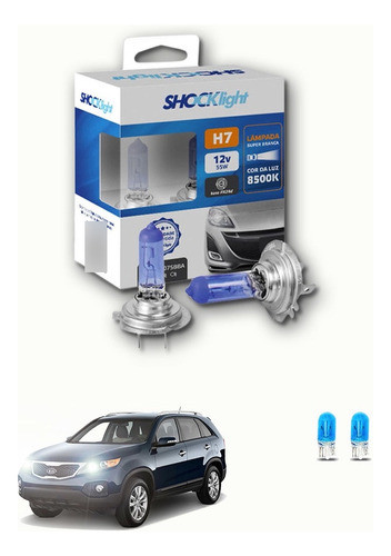 Lâmpada Super Branca Farol Baixo Kia Sorento 03-09 H7 8500k 0