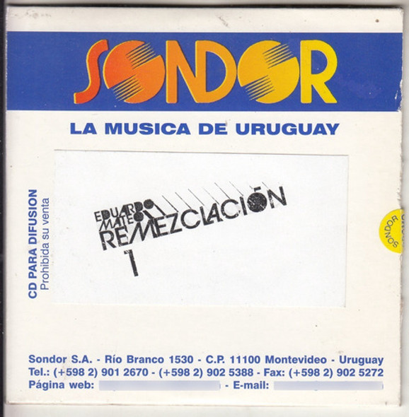 Cd Promo Eduardo Mateo Remezclacion 3 Temas Sondor 2007 Raro 0