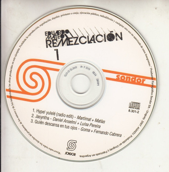 Cd Promo Eduardo Mateo Remezclacion 3 Temas Sondor 2007 Raro 1