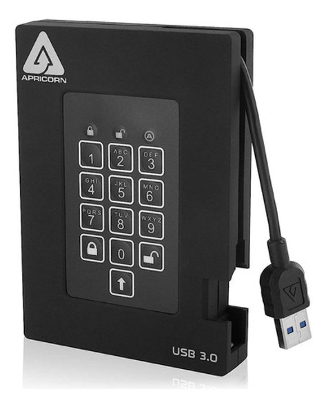 Apricorn 500gb Aegis Padlock Fortress Fips 140-2 Nivel 2 Val 0