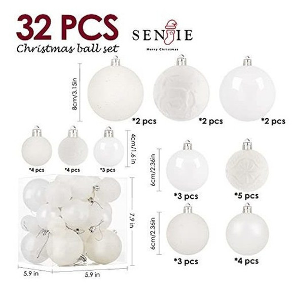 Bolas De Arbol De Navidad X32u. Surtido Blanco 1