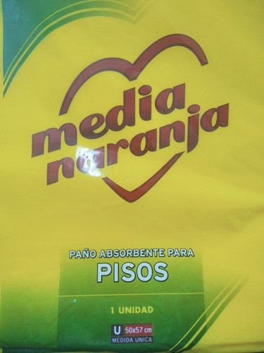 Paño Media Naranja Absorbente Para Pisos 1 Unidad 0