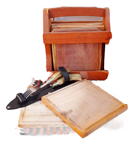 Juego De Seis Tablas De Algarrobo Para Asado 1