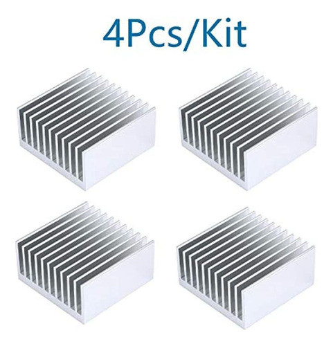 4pcs 40mm Kit De Disipador De Calor 40 X 40 X 20 Mm /1.57 X 1