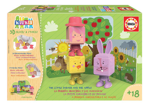 Juego Bloques 3d Pequeña Granjera Manzanas Didactico Educa ® 1