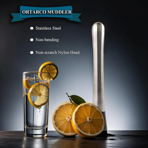 Herramientas Para Barra En Casa: Muddler 25cm, Cuchara De Me 1
