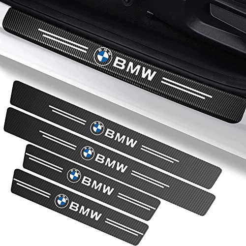 Protector Zócalo Puertas Bmw Simil Fibra Carbono 4 Unidades 0