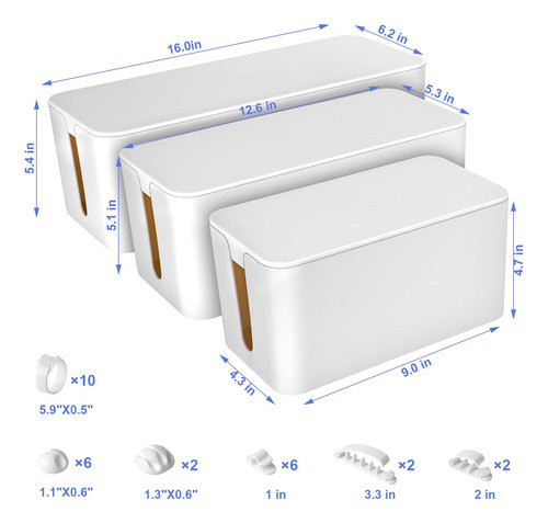 Caja De La Caja De Cable De Chouky Juego De Tres, Protector 1