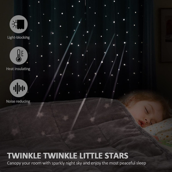 Stiio Cortinas Con Corte De Estrellas Para Dormitorio De Nia 1