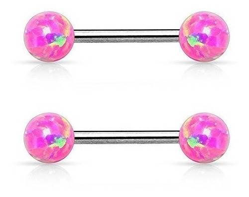 Arete Piercing Para Pezon De Acero Inoxidable Calibre 14 Ros 0