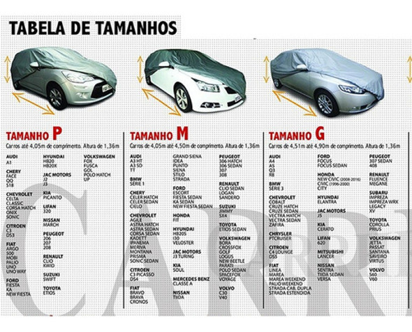 Funda Cubre Auto Totalmente Impermeable Marca Carrhel Brasil 1