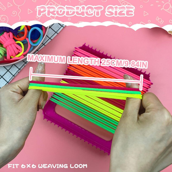 Kit De Tejido Diy, 15x15 Cm, 1200 Pcs Loops Coloridos 1