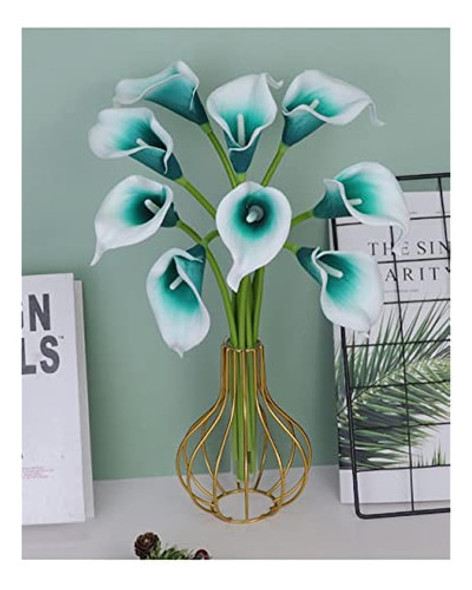 Mini 15  Calla Lily Artificial 10 Ramos De Novia De Tallo Fl 1