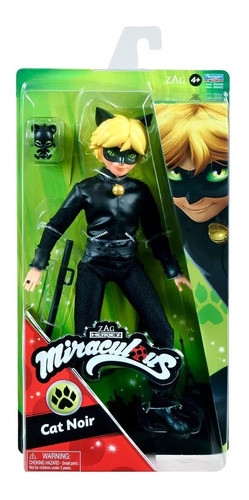 Muñeca Articulada De Moda Miraculous - Cat Noir  10.5 0