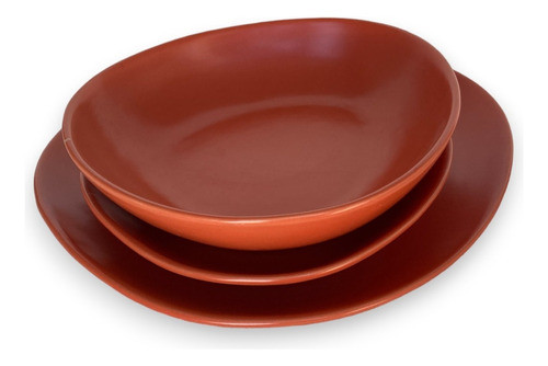 Juego De Vajilla 12 Piezas Naranja - Vajilla Ceramica 0