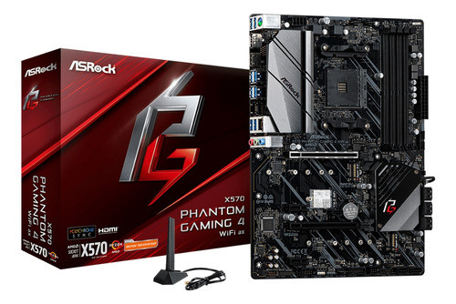 Motherboard Asrock X570 Phantom Gaming 4 Wifi Ax Amd Am4 M2 0