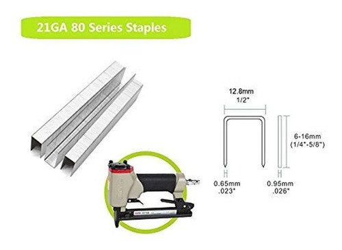 8016b Grapadora Para Tapiceria-calibre 21 Corona De 1/2 Pul 1
