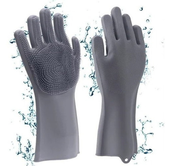 Guantes Mágicos De Silicona Para Platos ¡no Mas Esponjas! 1 Guantes Mágicos De Silicona Para Platos ¡no Mas Esponjas! 1
