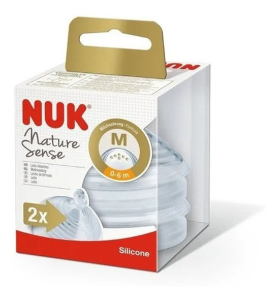 Tetina Natural Sense Nuk 0-6m 6-18m Respuesto X 2 1