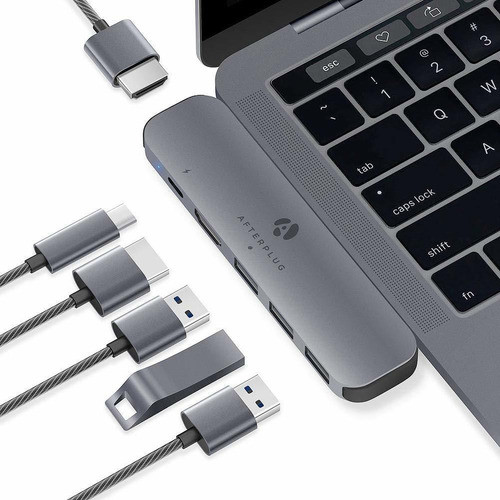 Afterplug 4k60hz Usb-c Dual Display Hub Adaptador 6-in-2 Typ 0