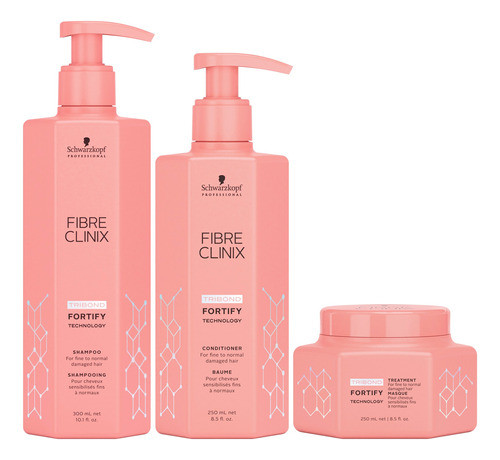 Schwarzkopf Fibre Clinix Fortify Shampoo Enjuague Máscara 6c 0