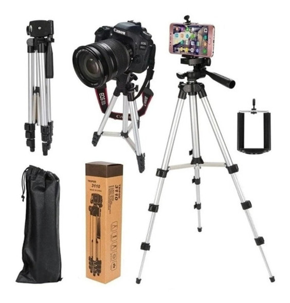 Tripode Profesional Soporte Celular Camara + Estuche 102cm 0