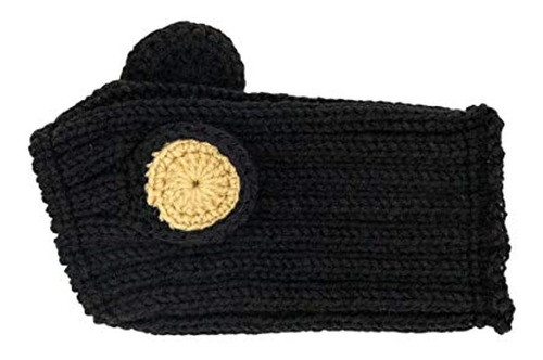 Redecilla De Oso Para Perro Tejida Negra Original 0