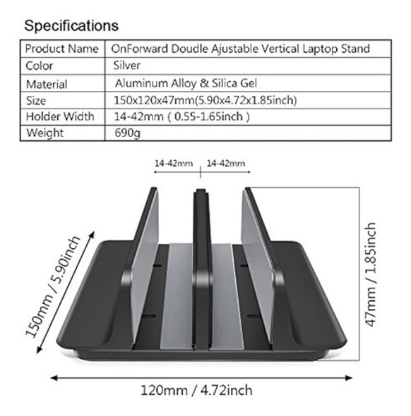 Okemeeo Soporte Vertical Para Laptop, Versión De 1