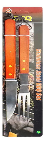 Set De Parrilla 37 Cm De Longitud Mango En Madera 0