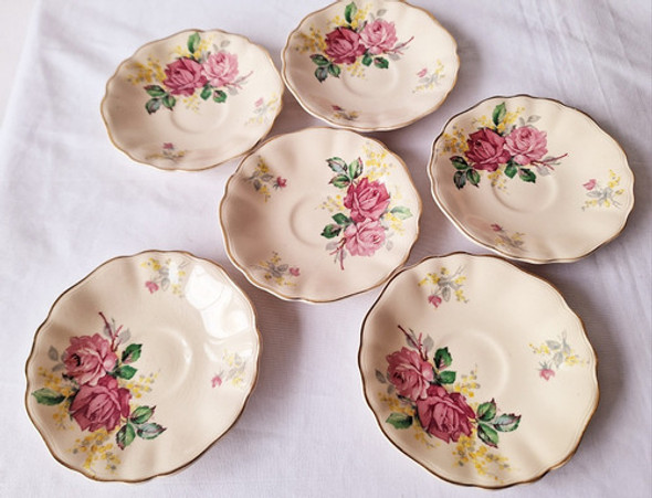 Juego 6 Platitos De Café 12,5 Cm Loza Inglesa J & G Meakin 0