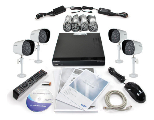 Kit Dvr Samsung 4ch 500gb W/4 Night-vision & Weatherproof 1