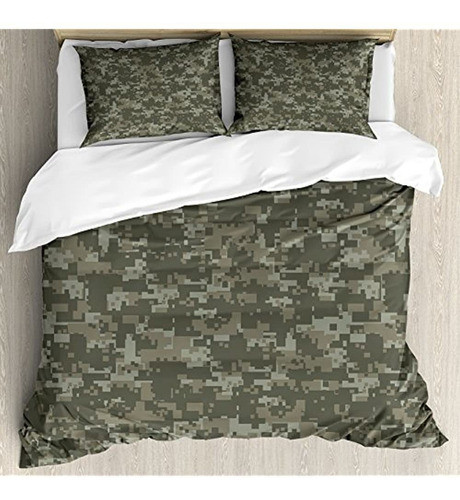 Juego De Funda Nórdica Diseño De Camuflaje Por Ambesonne Mon 0