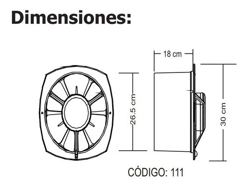 Extractor De Aire 30x30 Para Pared Ideal Cocina Ecoclima 111 1