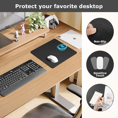 Mousepad Impermeable Carga Inalámbrica 30 5x25 4cm Negro 1