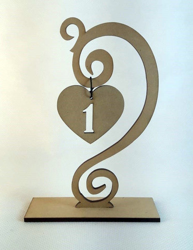 20 Numero Centro De Mesa 20x14 Cmts - Pintado Oro O Plata 1