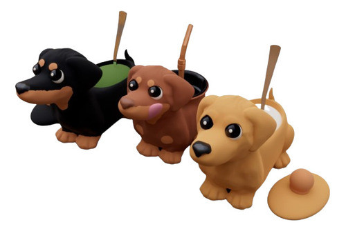 Yerbera + Azucarera Perros Salchichas - Impresion 3d 0