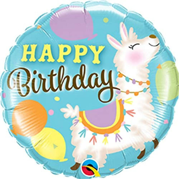 Qualatex 18  Birthday Llama Foil Balloon, Multicolor 0 Qualatex 18  Birthday Llama Foil Balloon, Multicolor 0