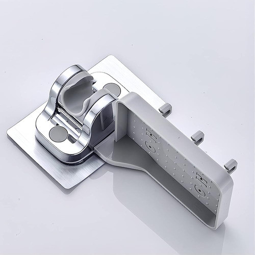 Soporte De Cabezal De Ducha Adhesivo Ajustable Con Soporte D 1