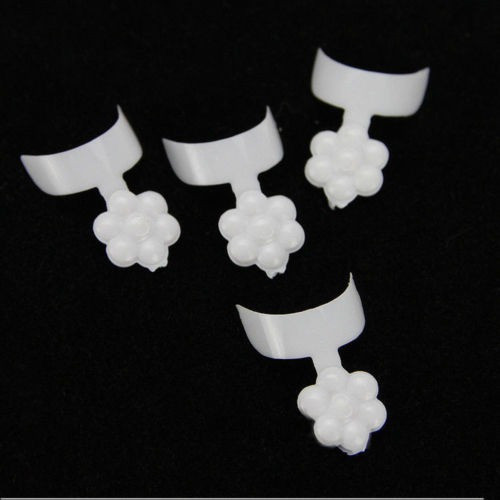 500pcs Blanco Color Artificial Francés Acrílico Falso Medio 1