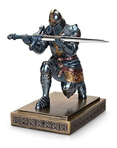Soporte Para Boligrafo Estatua Caballero Guardian (azul) 1