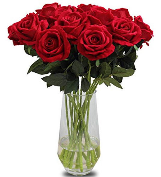 Amzali Flores Artificiales, Real Táctil Flores De Seda Artif 0