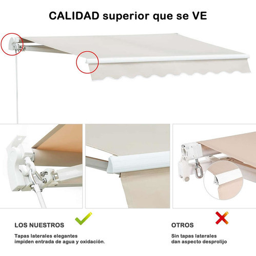 Toldos Exteriores Articulados 400x300 Manual Varias Medidas 1