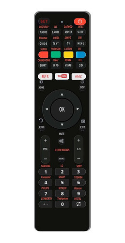 Control Remoto Universal Smart Tv Mando Led Lcd Et7439 0