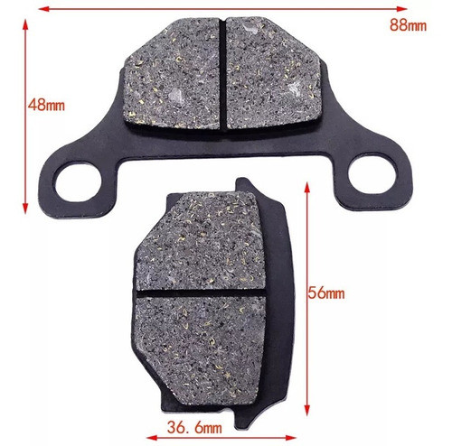Pastillas Freno Trasero Yumbo Skua 125 200 Motard Motomel Sk 1